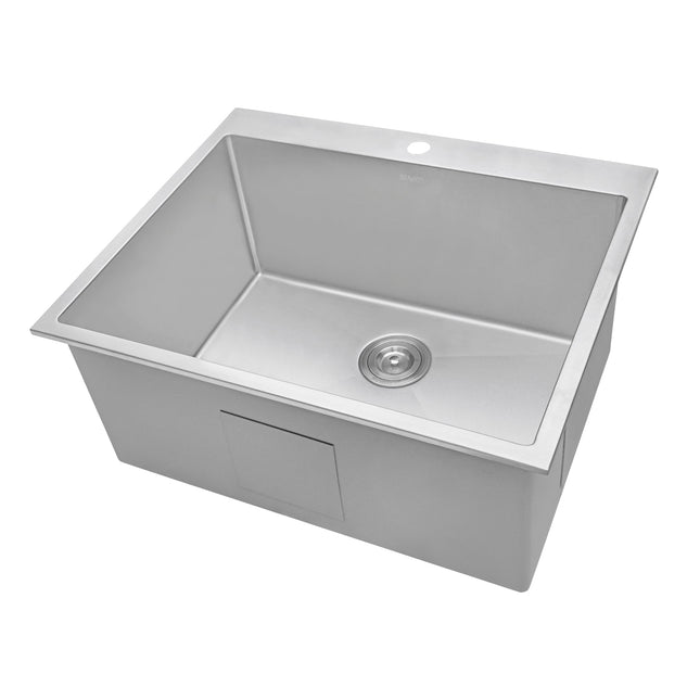 Ruvati Topmount Laundry Utility Sink 27 x 22 x 12 inch Rounded Corners Deep 16 Gauge Stainless Steel - RVU6027 Ruvati