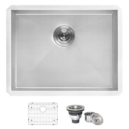 Ruvati 21" x 18" x 12" Deep Laundry Utility Sink Undermount 16 Gauge Stainless Steel - RVU6121 Ruvati