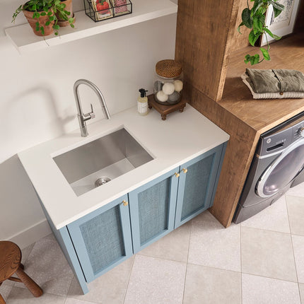 Ruvati 21" x 18" x 12" Deep Laundry Utility Sink Undermount 16 Gauge Stainless Steel - RVU6121 Ruvati