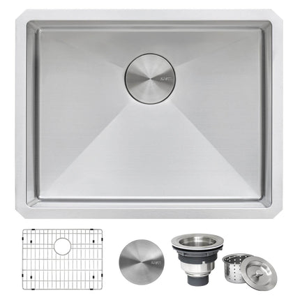 Ruvati 23" x 18" x 12" Deep Laundry Utility Sink Rounded Corners Undermount 16 Gauge Stainless Steel - RVU6125 Ruvati
