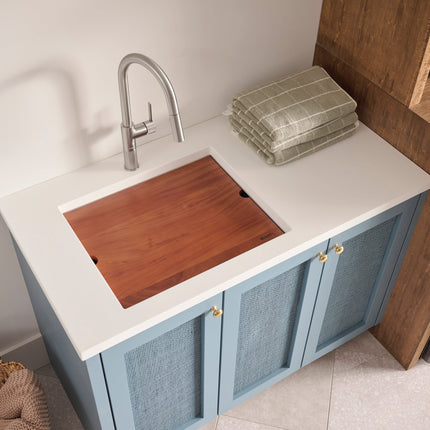 Ruvati 21 x 19 x 12 inch Deep Laundry Utility Workstation Sink Undermount 16 Gauge - RVU6321 Ruvati