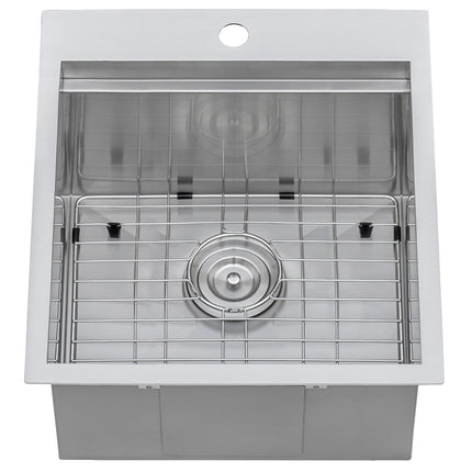 Ruvati 21 x 20 x 12 inch Drop-in Topmount Laundry Utility Workstation Sink 16 Gauge Stainless Steel - RVU6421 Ruvati