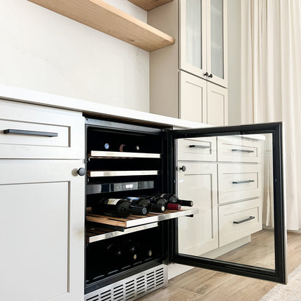 ZLINE 24" Monument Dual Zone 44-Bottle Wine Cooler in Stainless Steel (RWV-UD-24)