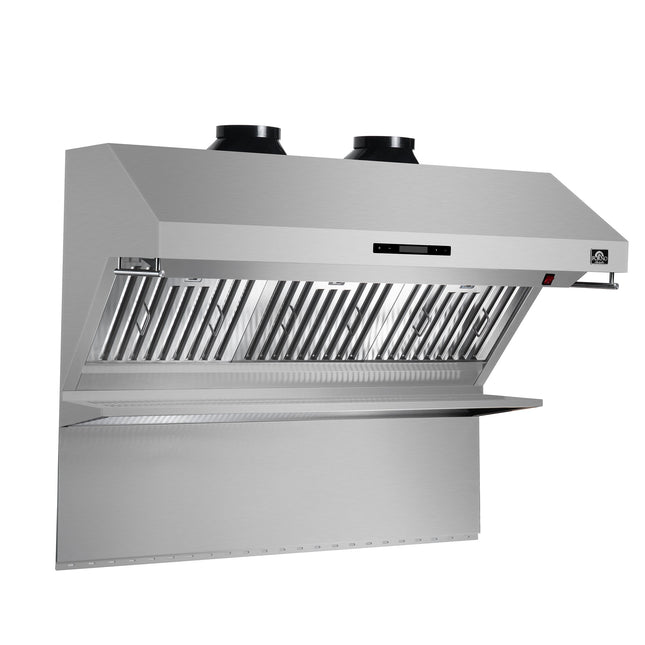 Forno Savona 48-Inch Wall Mount Range Hood, Baffle Filters, Backsplash Included FORNO