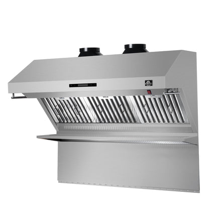 Forno Savona 48-Inch Wall Mount Range Hood, Baffle Filters, Backsplash Included FORNO