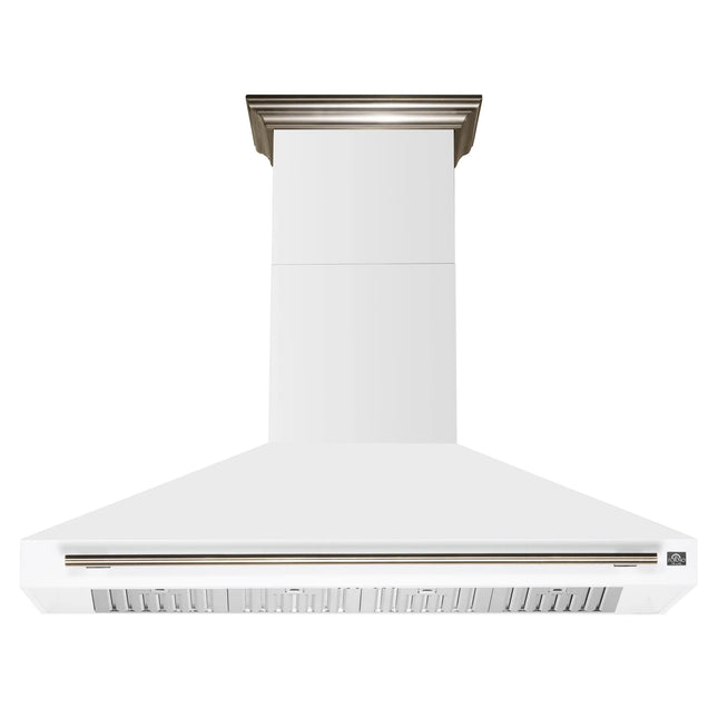Forno Aria 60 Inch Wall-Mounted Range Hood in White FORNO
