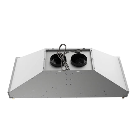 Forno Venezia 48 Inch Wall-Mounted Range Hood in White with Antique Brass Accessories, Touch Controls and Baffle Filters FORNO