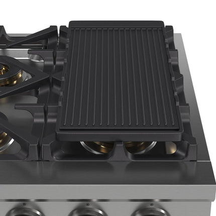 Forno Spezia Alta Qualita 36-Inch Pro-Style Gas Rangetop, Stainless Steel, 6 Sealed Burners, Continuous Cast Iron Grates, High Heat Output FORNO