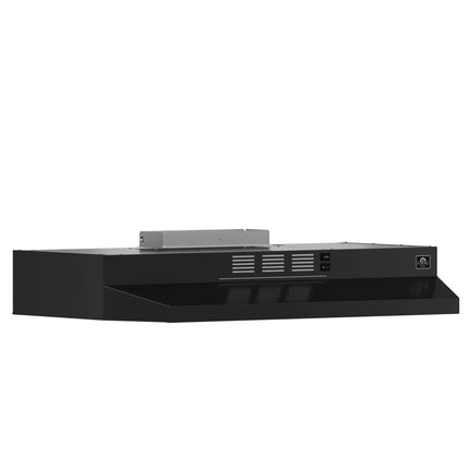 Forno Cappa 30-Inch Under Cabinet Range Hood, Black, 200 CFM, Convertible, LED Lighting FORNO