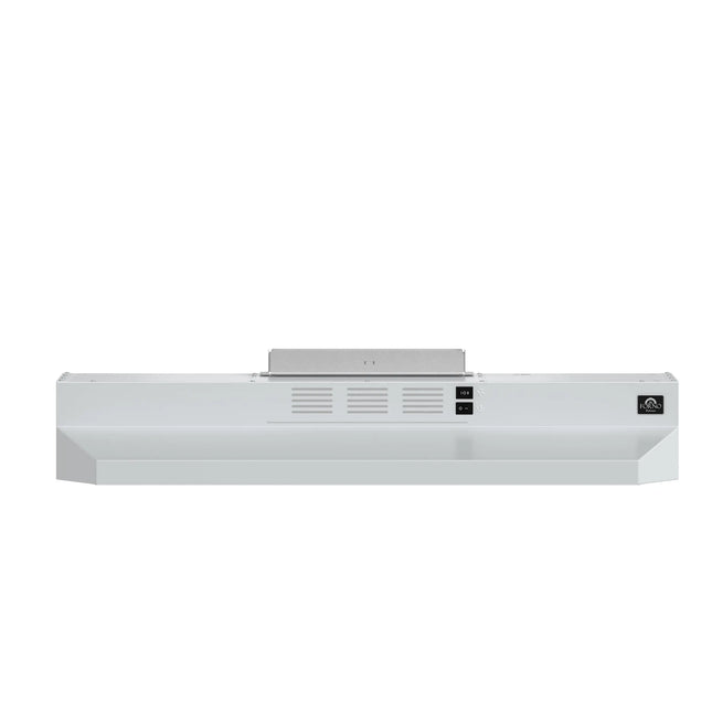 Forno Cappa 30-Inch Under Cabinet Range Hood, White, 200 CFM, Convertible, LED Lighting FORNO