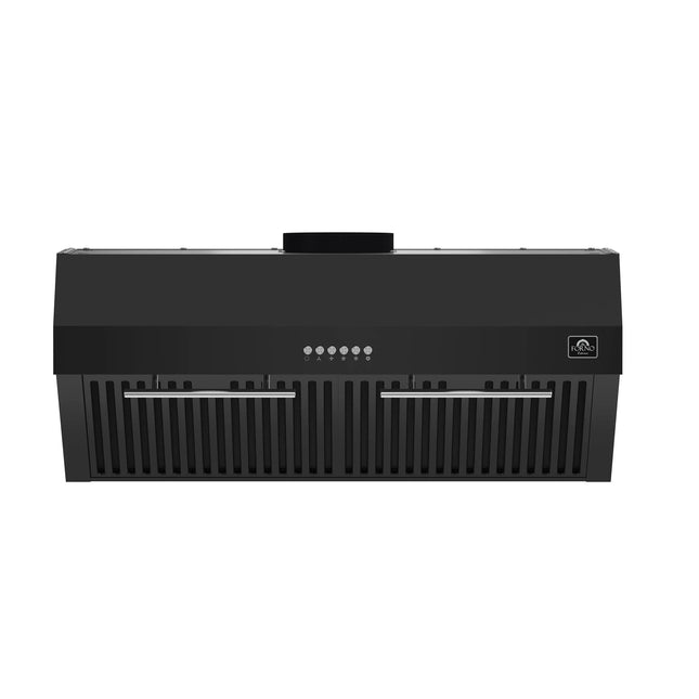 Forno Bari Espresso 30-Inch Under Cabinet Range Hood, Black, 600 CFM, LED Lighting, Dishwasher-Safe Baffle Filters, 3-Speed Fan Control FORNO