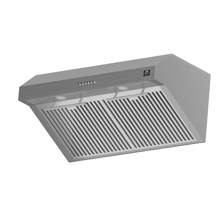 Forno Bari Espresso 30-Inch Under Cabinet Range Hood, Stainless Steel, 600 CFM, LED Lighting, Dishwasher-Safe Baffle Filters, 3-Speed Fan Control FORNO