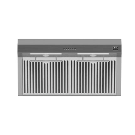 Forno Bari Espresso 30-Inch Under Cabinet Range Hood, Stainless Steel, 600 CFM, LED Lighting, Dishwasher-Safe Baffle Filters, 3-Speed Fan Control FORNO