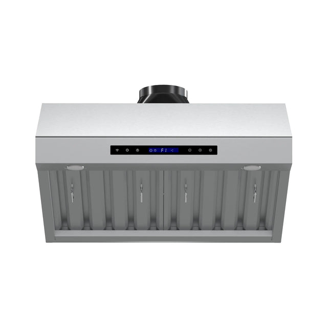 Forno Palazzo 30-Inch Wall Mounted Range Hood, Stainless Steel, Heavy Duty Baffle Filters, Remote Control FORNO