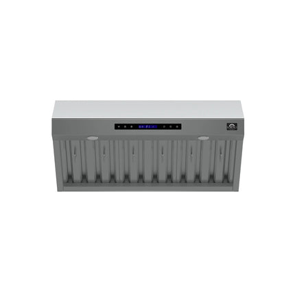 Forno Palazzo 36-Inch Wall Mounted Range Hood, Stainless Steel, Heavy Duty Baffle Filters, Remote Control FORNO