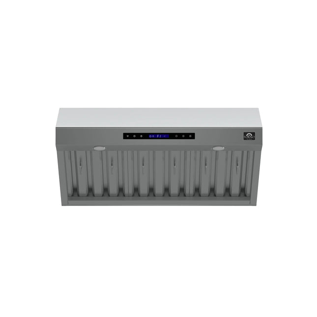Forno Palazzo 36-Inch Wall Mounted Range Hood, Stainless Steel, Heavy Duty Baffle Filters, Remote Control FORNO