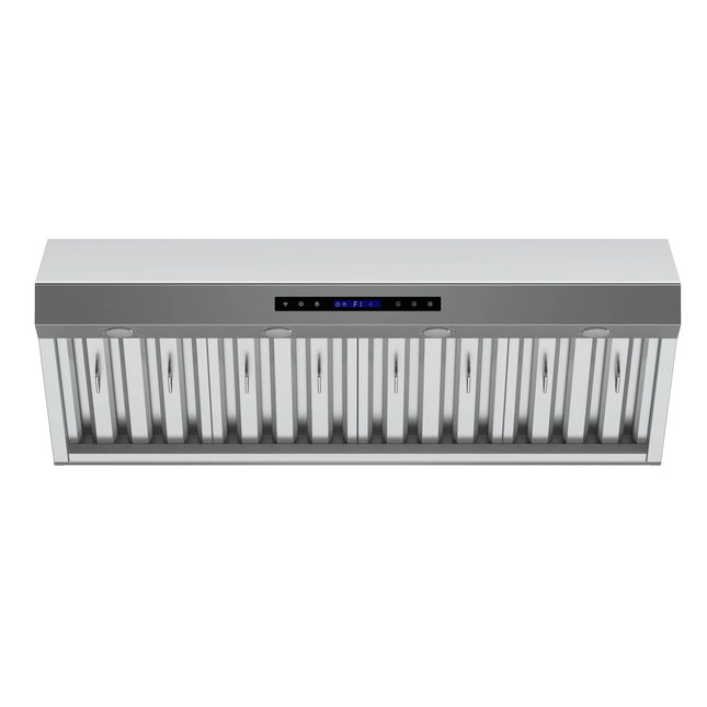 Forno Palazzo 48-Inch Wall Mounted Range Hood, Stainless Steel, Heavy Duty Baffle Filters, Remote Control FORNO