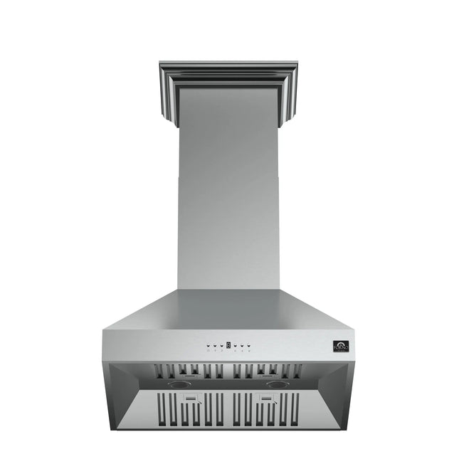 Forno Orvieto 30-Inch Wall Mount Range Hood, LED Lighting, Heavy Duty, Stainless Steel FORNO