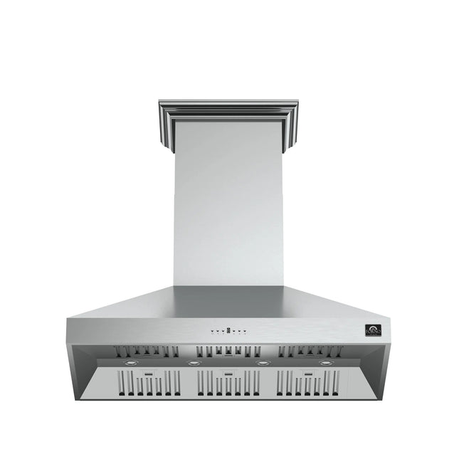 Forno Orvieto 48-Inch Wall Mount Range Hood, LED Lighting, Heavy Duty, Stainless Steel FORNO