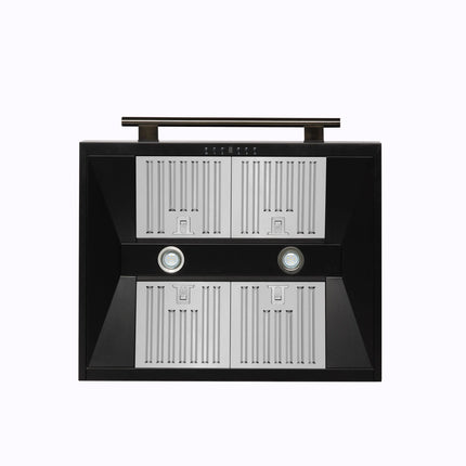 Forno Aria 30 Inch Wall-Mounted Range Hood in Black FORNO