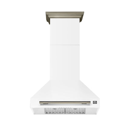 Forno Aria 30 Inch Wall-Mounted Range Hood in White FORNO