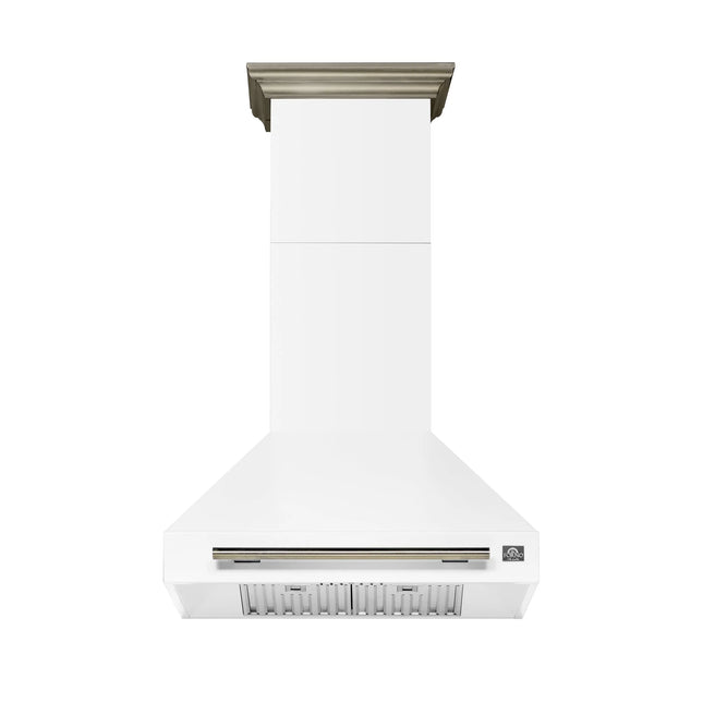 Forno Aria 30 Inch Wall-Mounted Range Hood in White FORNO