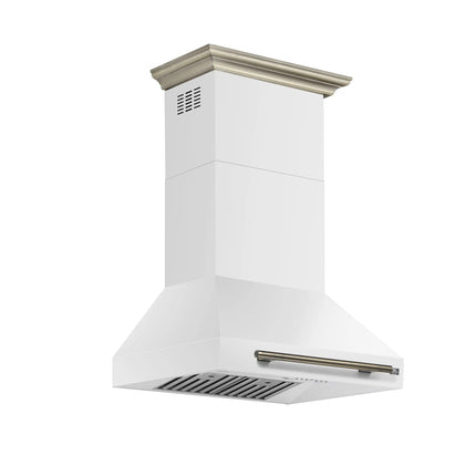 Forno Aria 30 Inch Wall-Mounted Range Hood in White FORNO