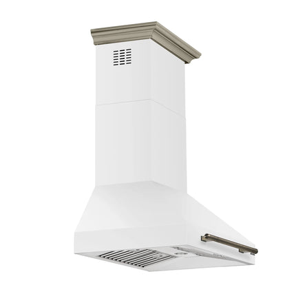 Forno Aria 30 Inch Wall-Mounted Range Hood in White FORNO