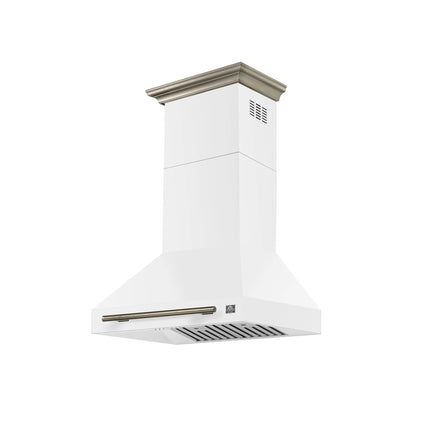 Forno Aria 30 Inch Wall-Mounted Range Hood in White FORNO