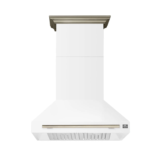 Forno Aria 36 Inch Wall-Mounted Range Hood in White FORNO