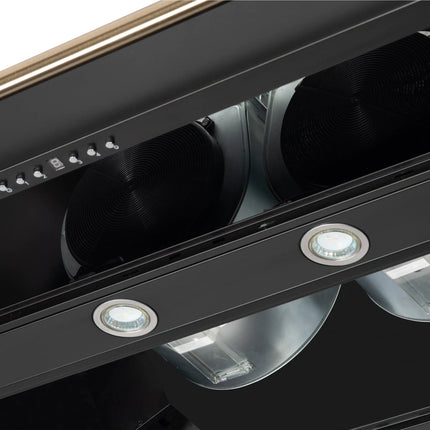 Forno Aria 48 Inch Wall-Mounted Range Hood in Black FORNO