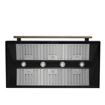 Forno Aria 48 Inch Wall-Mounted Range Hood in Black FORNO