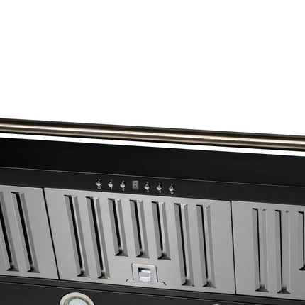 Forno Aria 48 Inch Wall-Mounted Range Hood in Black FORNO