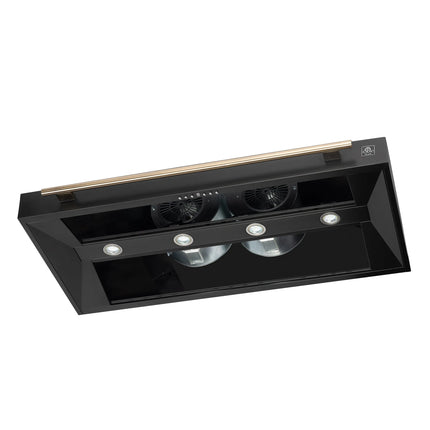 Forno Aria 48 Inch Wall-Mounted Range Hood in Black FORNO
