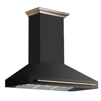 Forno Aria 48 Inch Wall-Mounted Range Hood in Black FORNO