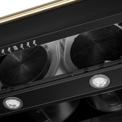 Forno Aria 60 Inch Wall-Mounted Range Hood in Black FORNO