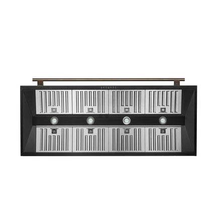 Forno Aria 60 Inch Wall-Mounted Range Hood in Black FORNO