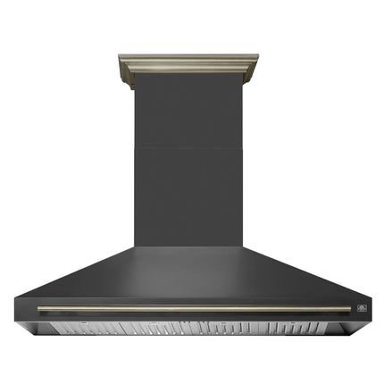 Forno Aria 60 Inch Wall-Mounted Range Hood in Black FORNO