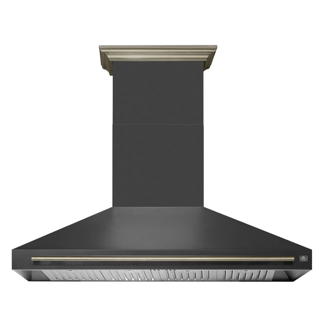 Forno Aria 60 Inch Wall-Mounted Range Hood in Black FORNO