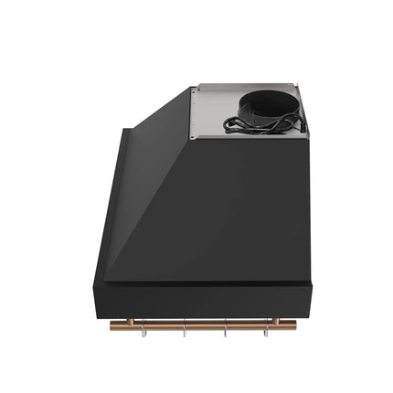 Forno Venezia 30 Inch Wall-Mounted Range Hood in Black with Touch Controls and Baffle Filters FORNO
