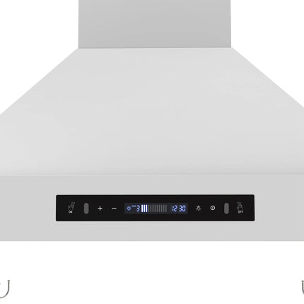 Forno Venezia 30 Inch Wall-Mounted Range Hood in White with Touch Controls and Baffle Filters FORNO