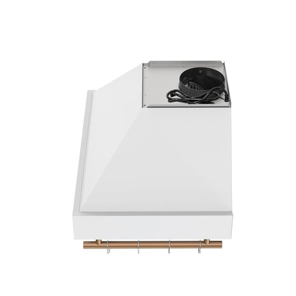 Forno Venezia 30 Inch Wall-Mounted Range Hood in White with Touch Controls and Baffle Filters FORNO
