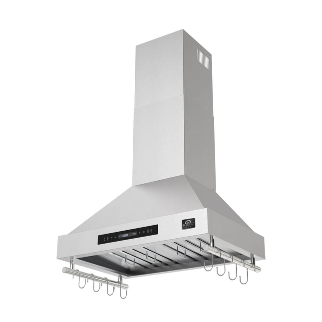 Forno Venezia 30 Inch Wall-Mounted Range Hood with Touch Controls and Baffle Filters FORNO
