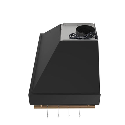 Forno Venezia 36 Inch Wall-Mounted Range Hood in Black with Touch Controls and Baffle Filters FORNO