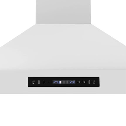 Forno Venezia 36 Inch Wall-Mounted Range Hood in White with Touch Controls and Baffle Filters FORNO