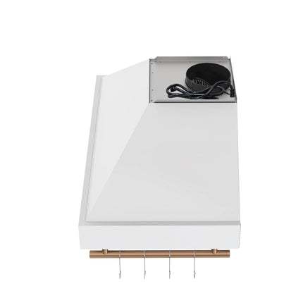 Forno Venezia 36 Inch Wall-Mounted Range Hood in White with Touch Controls and Baffle Filters FORNO