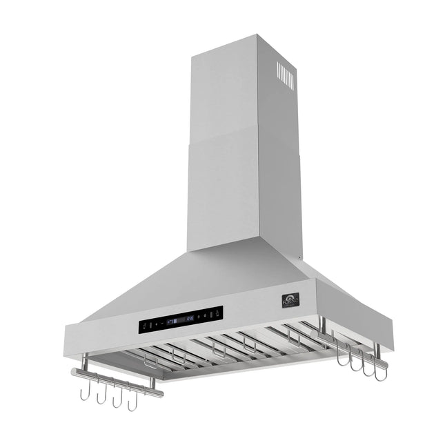 Forno Venezia 36 Inch Wall-Mounted Range Hood with Touch Controls and Baffle Filters FORNO