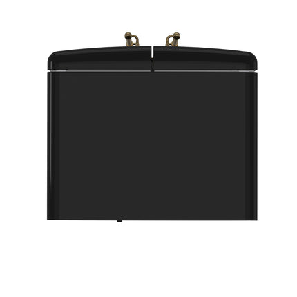 Forno Luigi 33-Inch French Door Refrigerator, 18 cu.ft, Black Finish, Antique Brass Handles, ENERGY STAR Certified FORNO