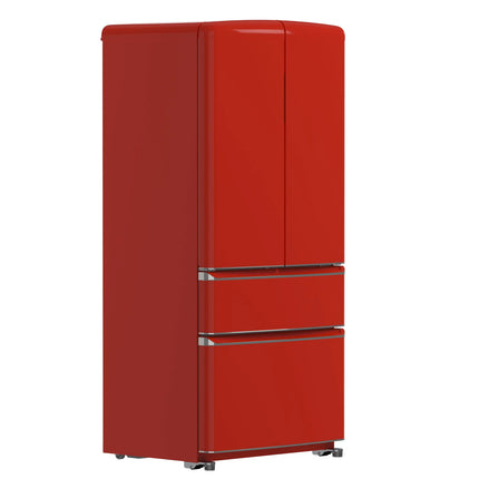 Forno Luigi 33-Inch French Door Refrigerator, 18 cu.ft, Red Finish, Handle-Free Design, ENERGY STAR Certified FORNO