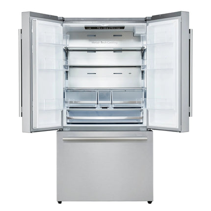 Forno Aosta 36-Inch French Door Refrigerator, Stainless Steel, 22.4 cu.ft, External Water Dispenser, Automatic Ice Maker, ENERGY STAR Certified FORNO